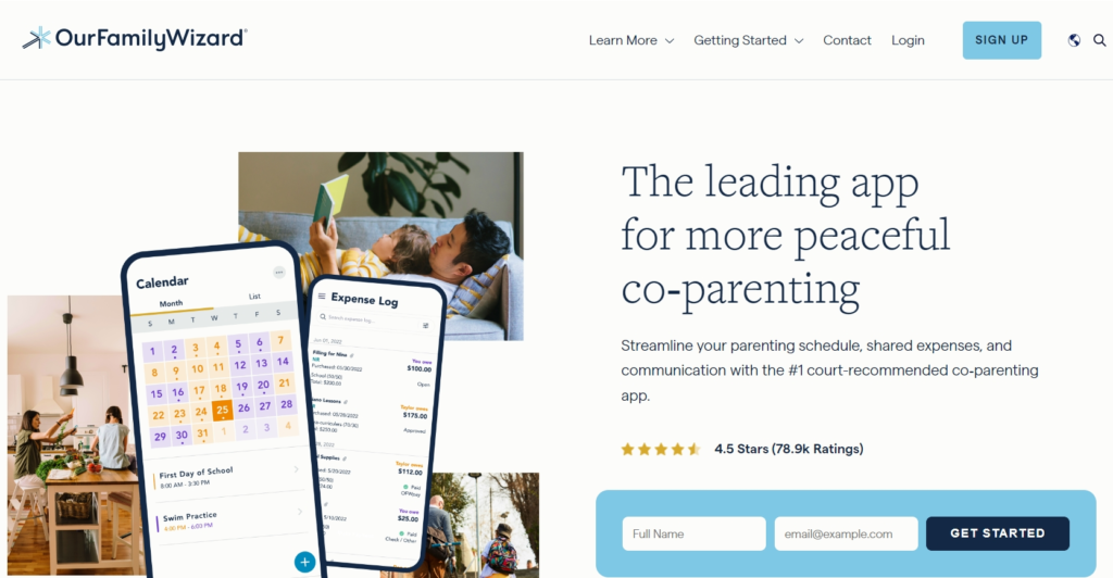 OurFamilyWizard co-parenting app